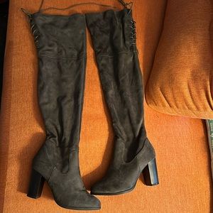 Qupid over the knee high heel boots